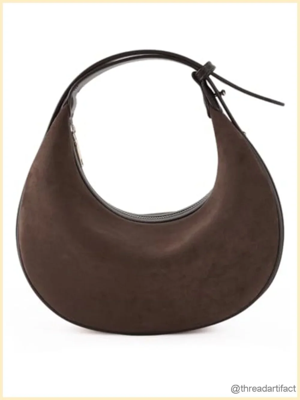 Suede Crossbody Bag Crescent Shoulder Hobo Purse with Adjustable Strap